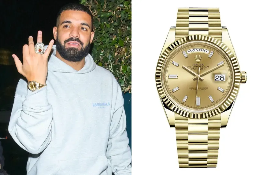 Rolex Day-Date en oro amarillo tal como lo lucen los iconos del hip-hop