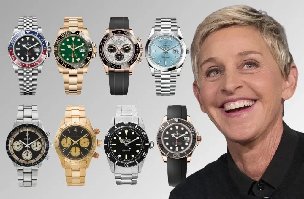Ellen DeGeneres luciendo el Rolex Datejust como reloj de uso diario