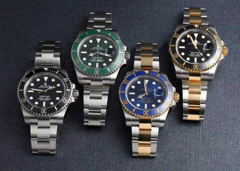 Variedad de referencias de réplicas del Rolex Submariner