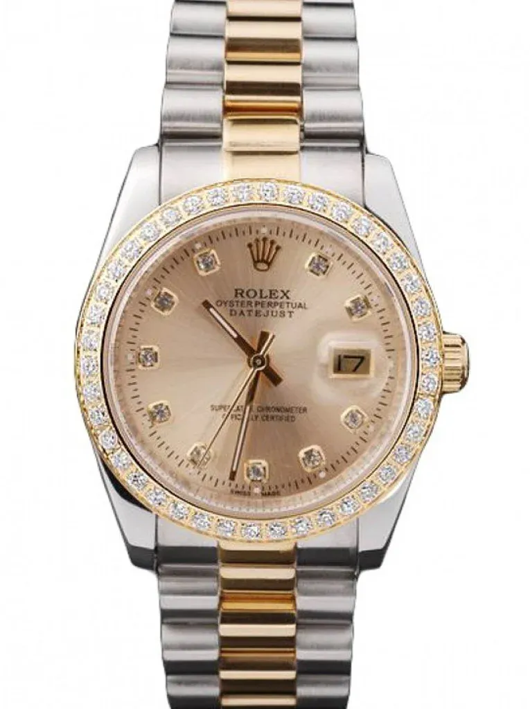 Super clone Rolex Datejust 36 mm esfera dorada referencia SRL40