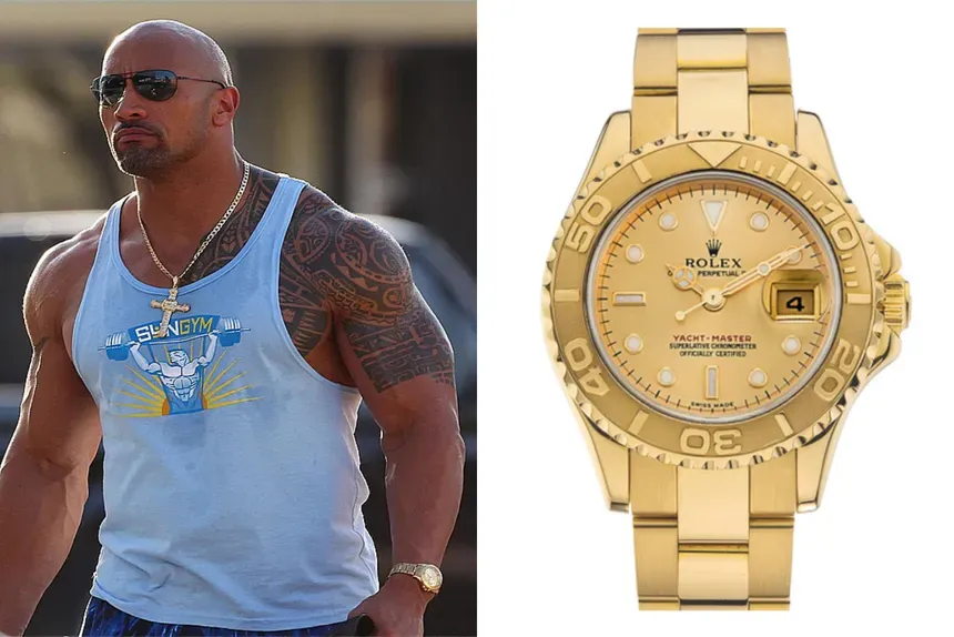Dwayne Johnson «The Rock» luciendo el Rolex Yacht-Master