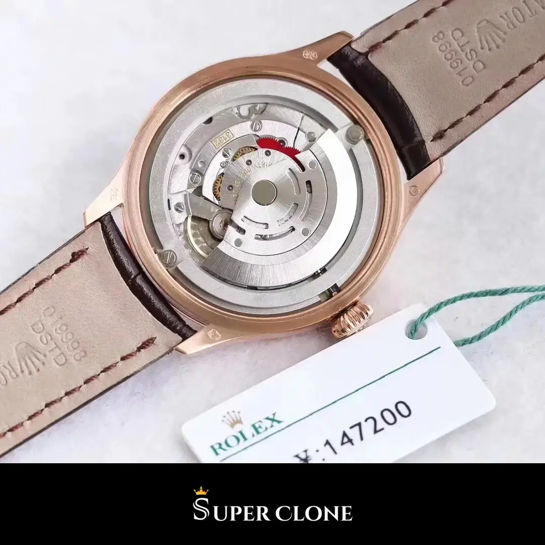 Rolex Cellini 50505 replica esfera negra, vista 3