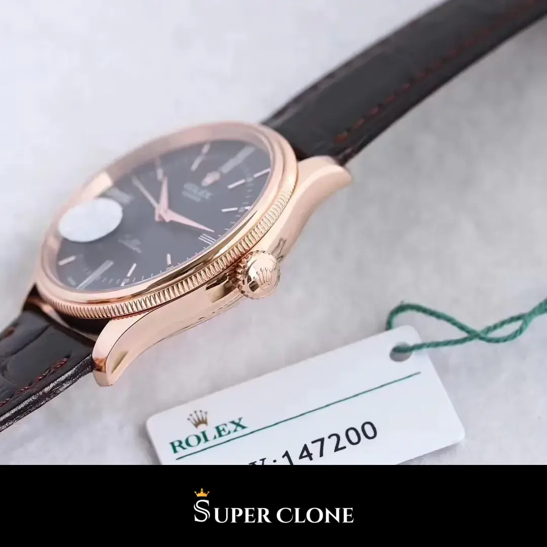 Rolex Cellini 50505 replica esfera negra, vista 7