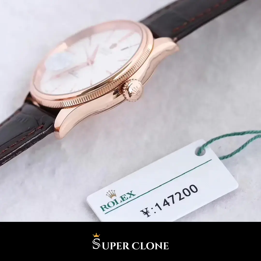 Rolex Cellini 50505 replica, esfera blanca, vista 5
