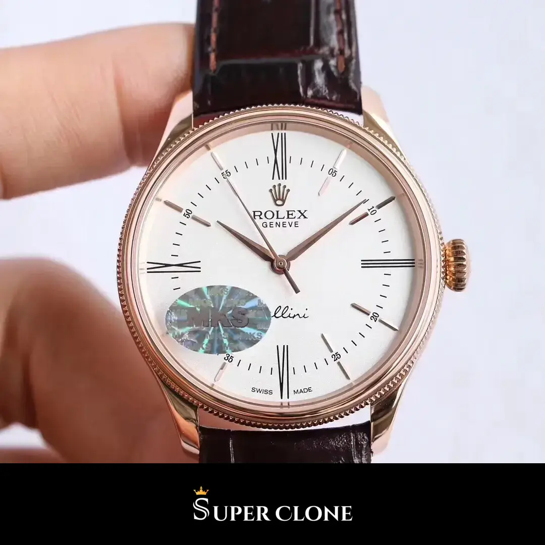 Rolex Cellini 50505 replica, esfera blanca, vista 8