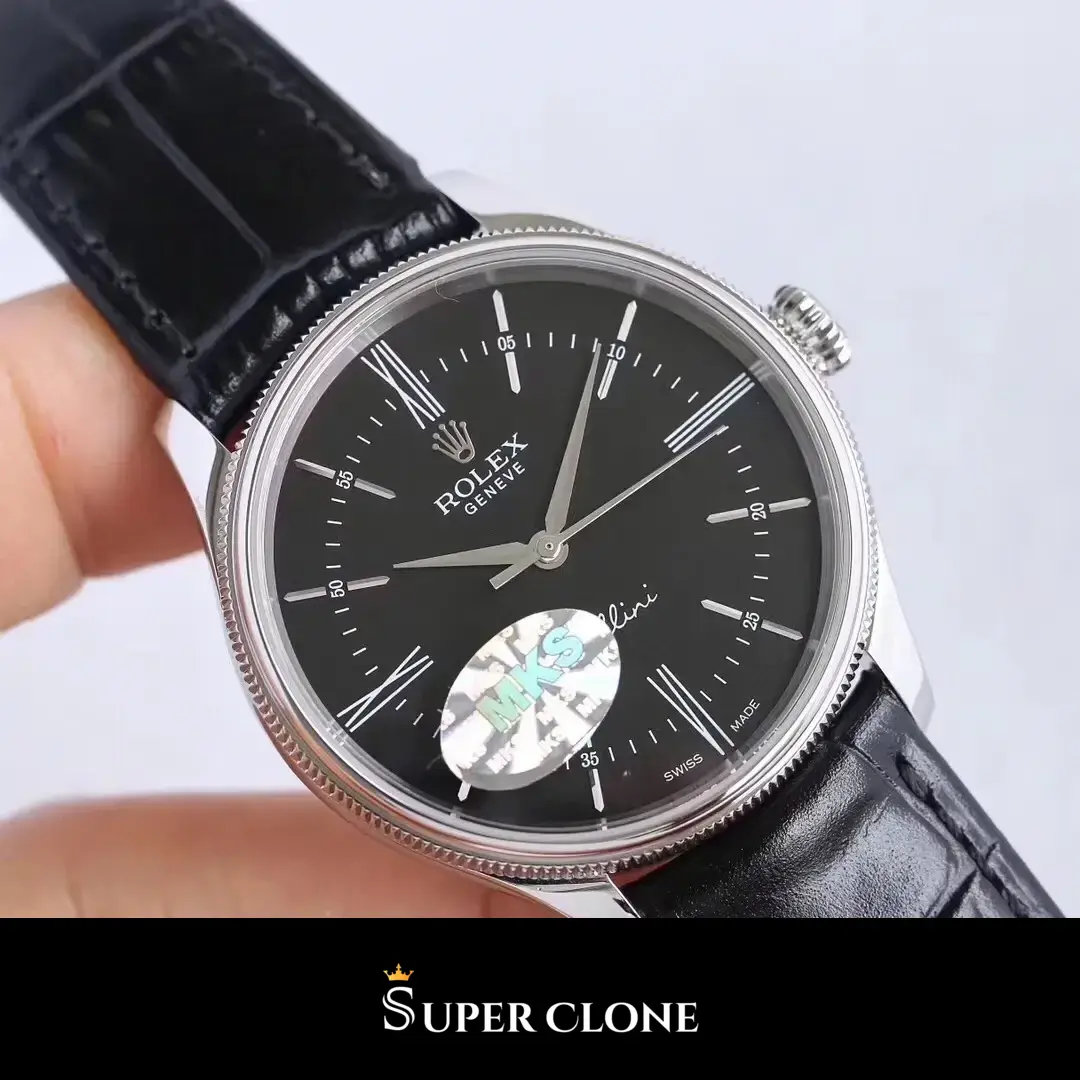 Rolex Cellini 50509 replica esfera negra, vista 2