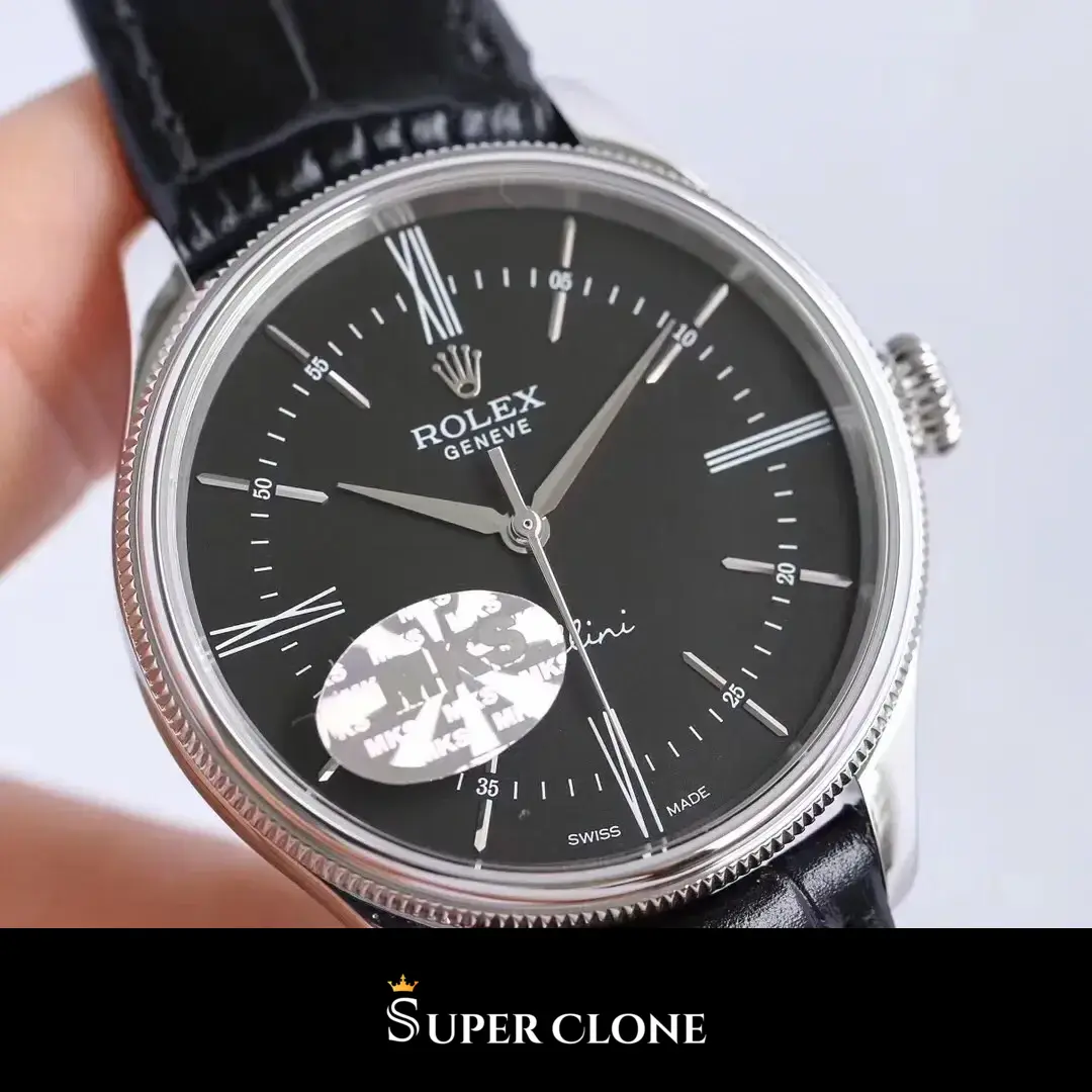 Rolex Cellini 50509 replica esfera negra, vista 8