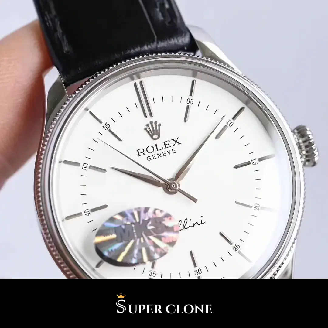 Rolex Cellini 50509 réplica esfera blanca, vista 10