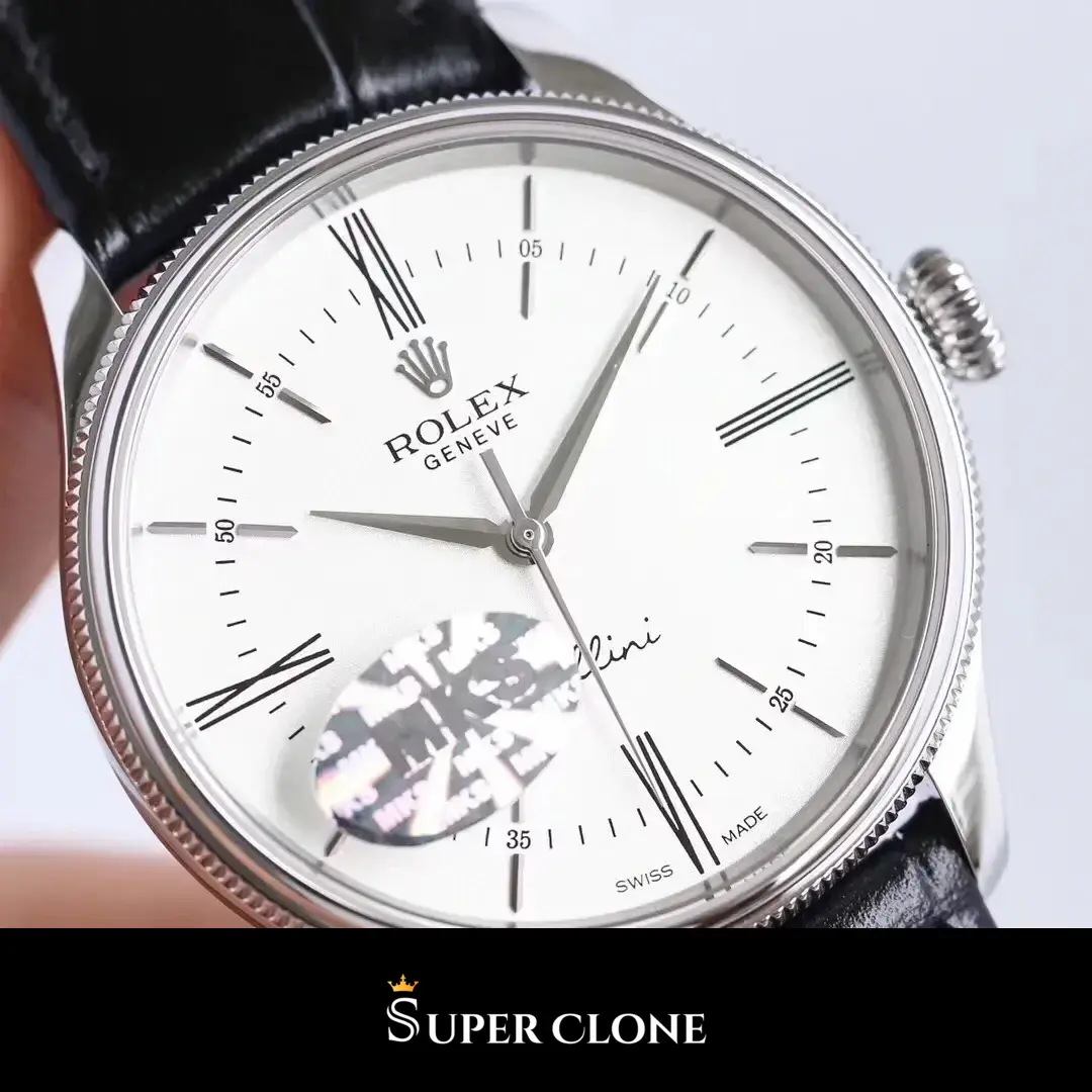 Rolex Cellini 50509 réplica esfera blanca, vista 3