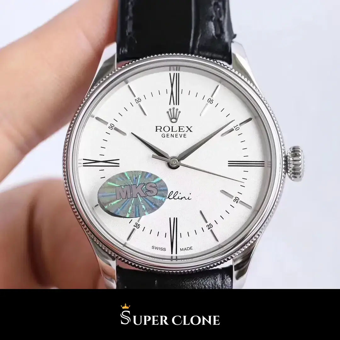 Rolex Cellini 50509 réplica esfera blanca, vista 4