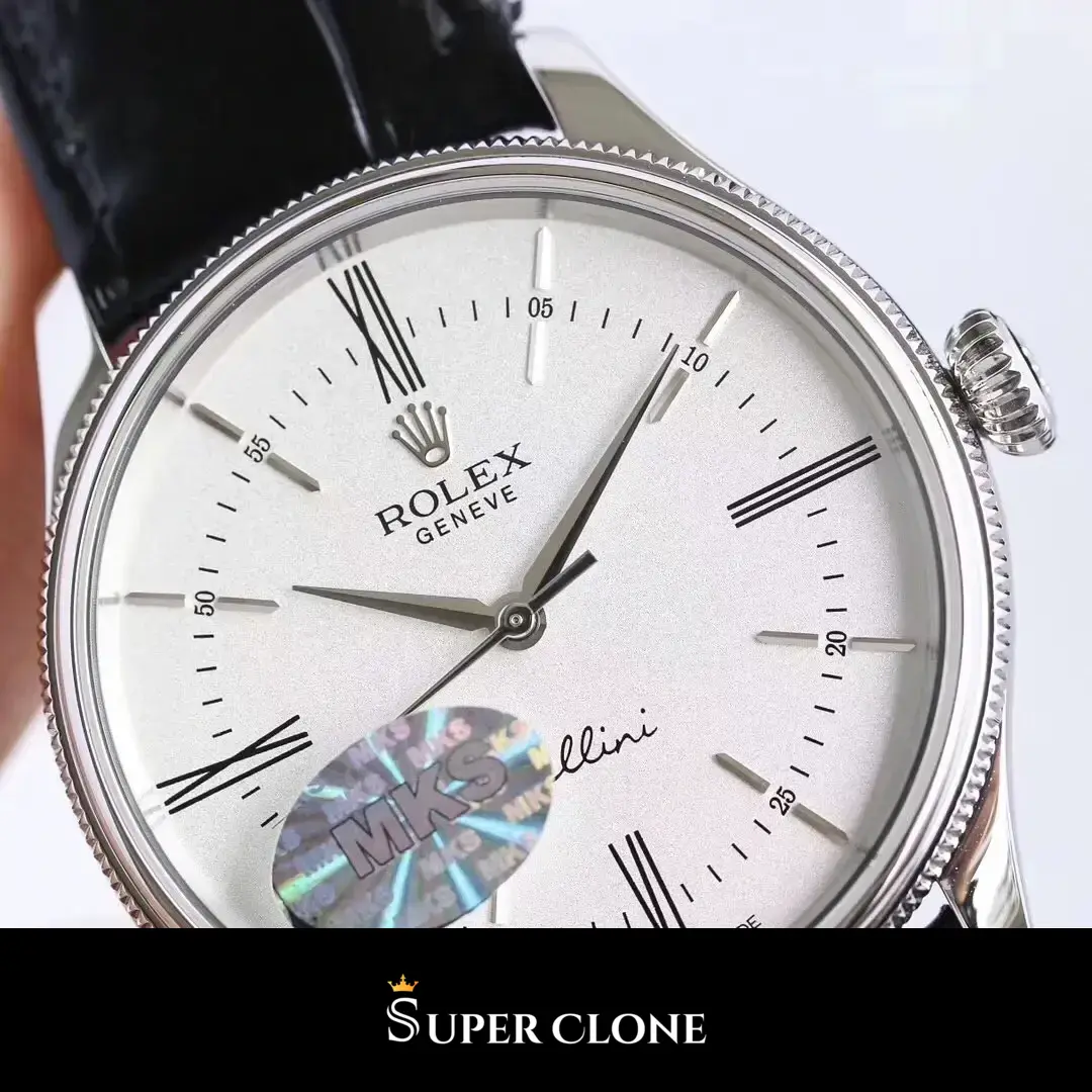 Rolex Cellini 50509 réplica esfera blanca, vista 6
