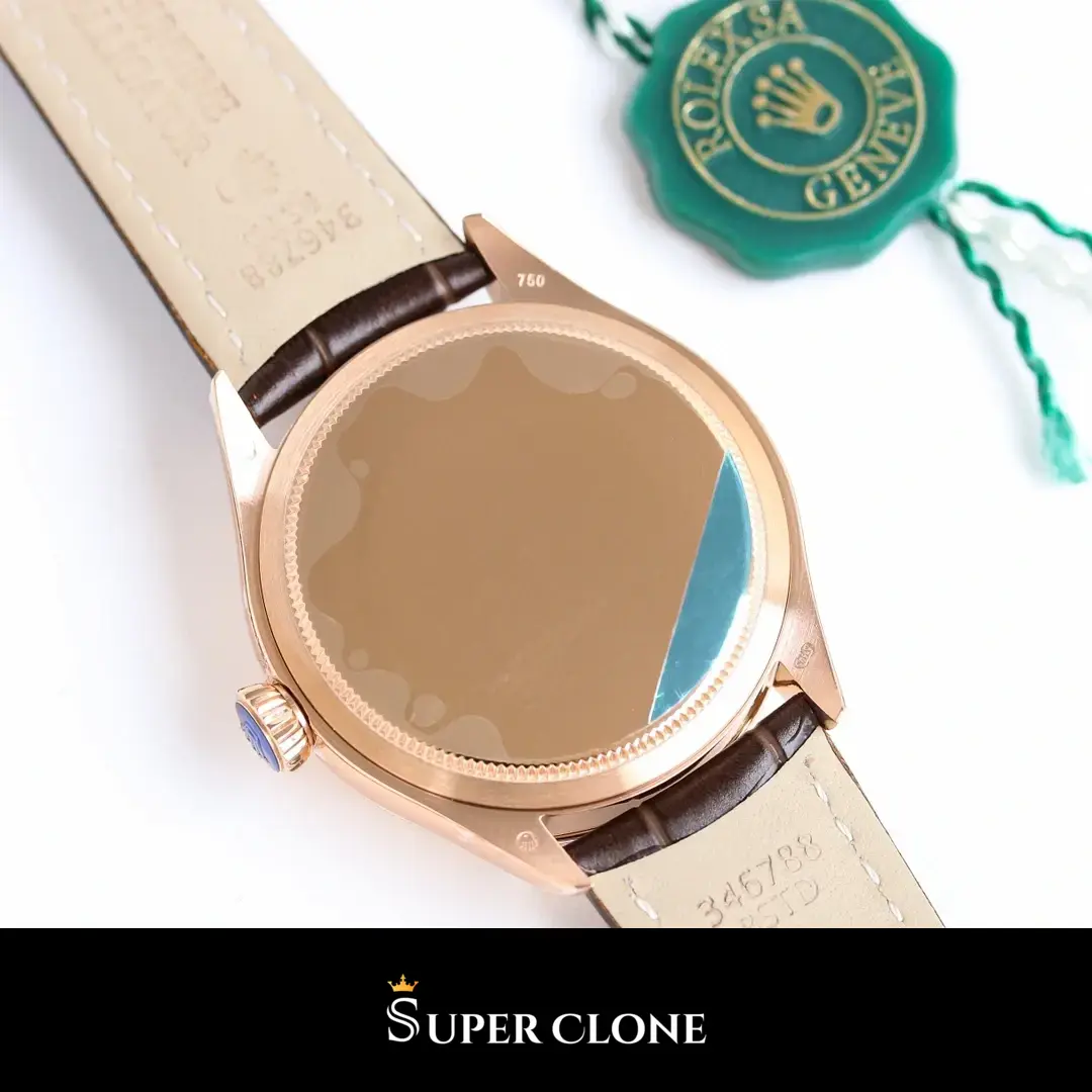 Rolex Cellini 50515 replica esfera blanca, primer plano de la esfera