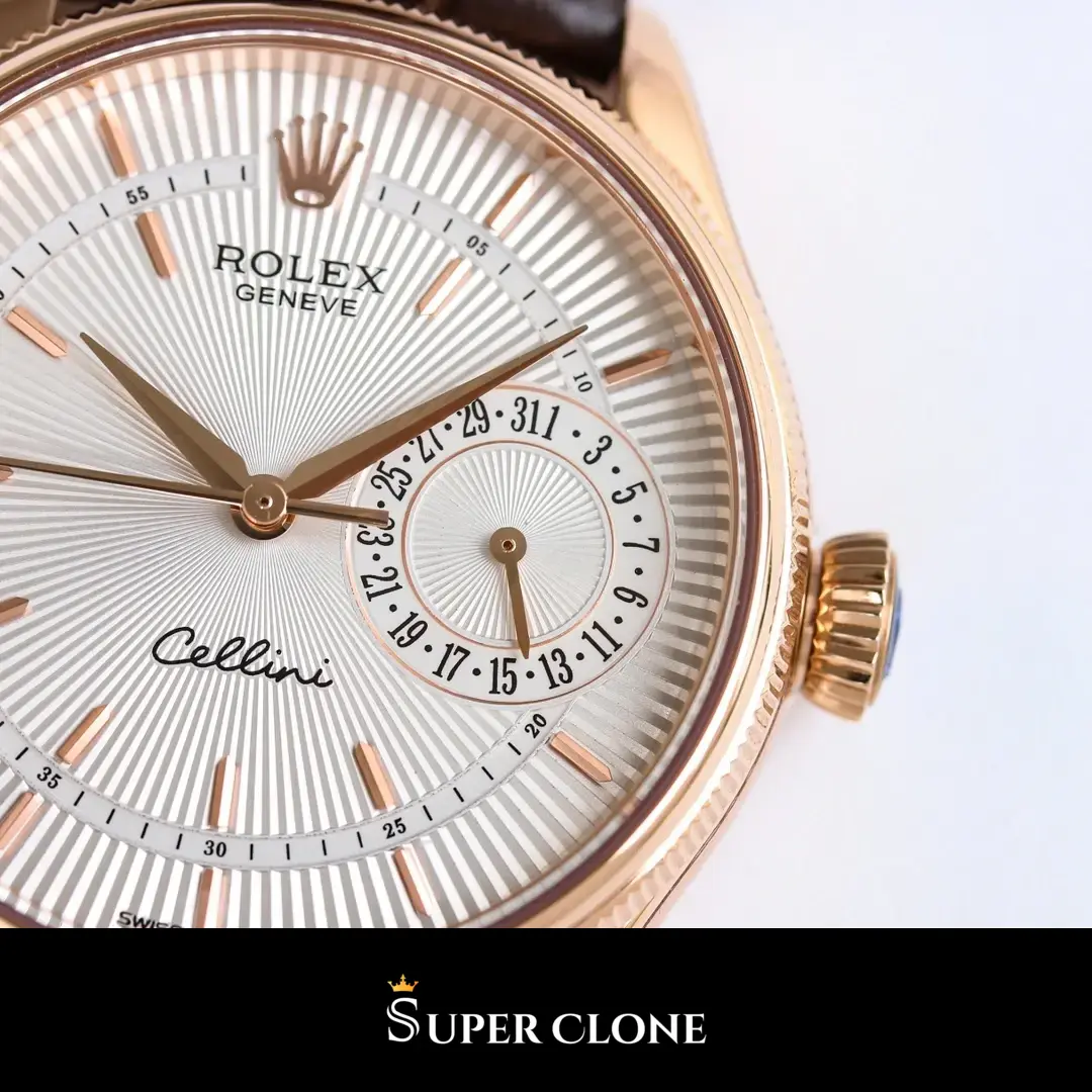 Rolex Cellini 50515 replica esfera blanca, hebilla y cierre