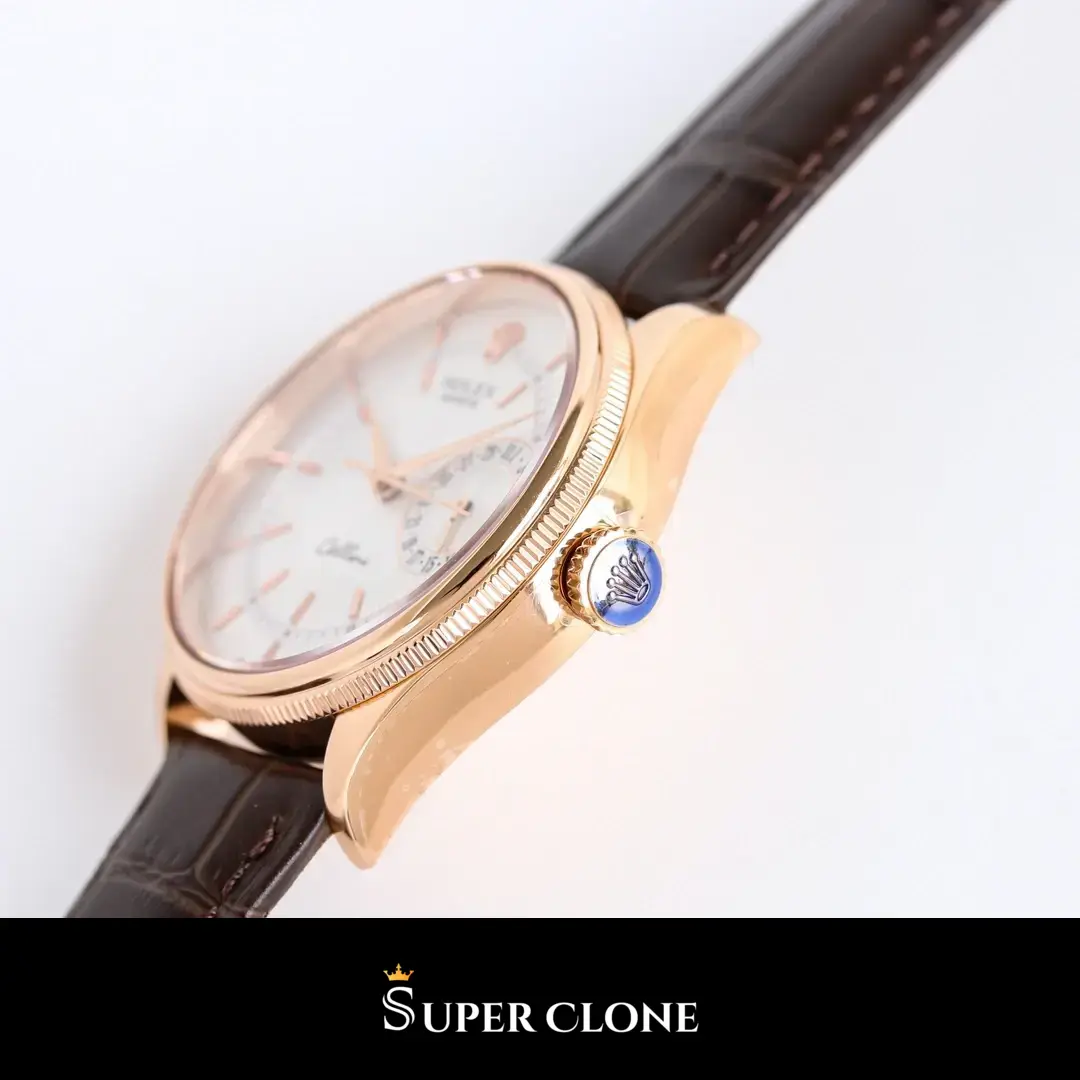 Rolex Cellini 50515 replica esfera blanca, toma en la muñeca
