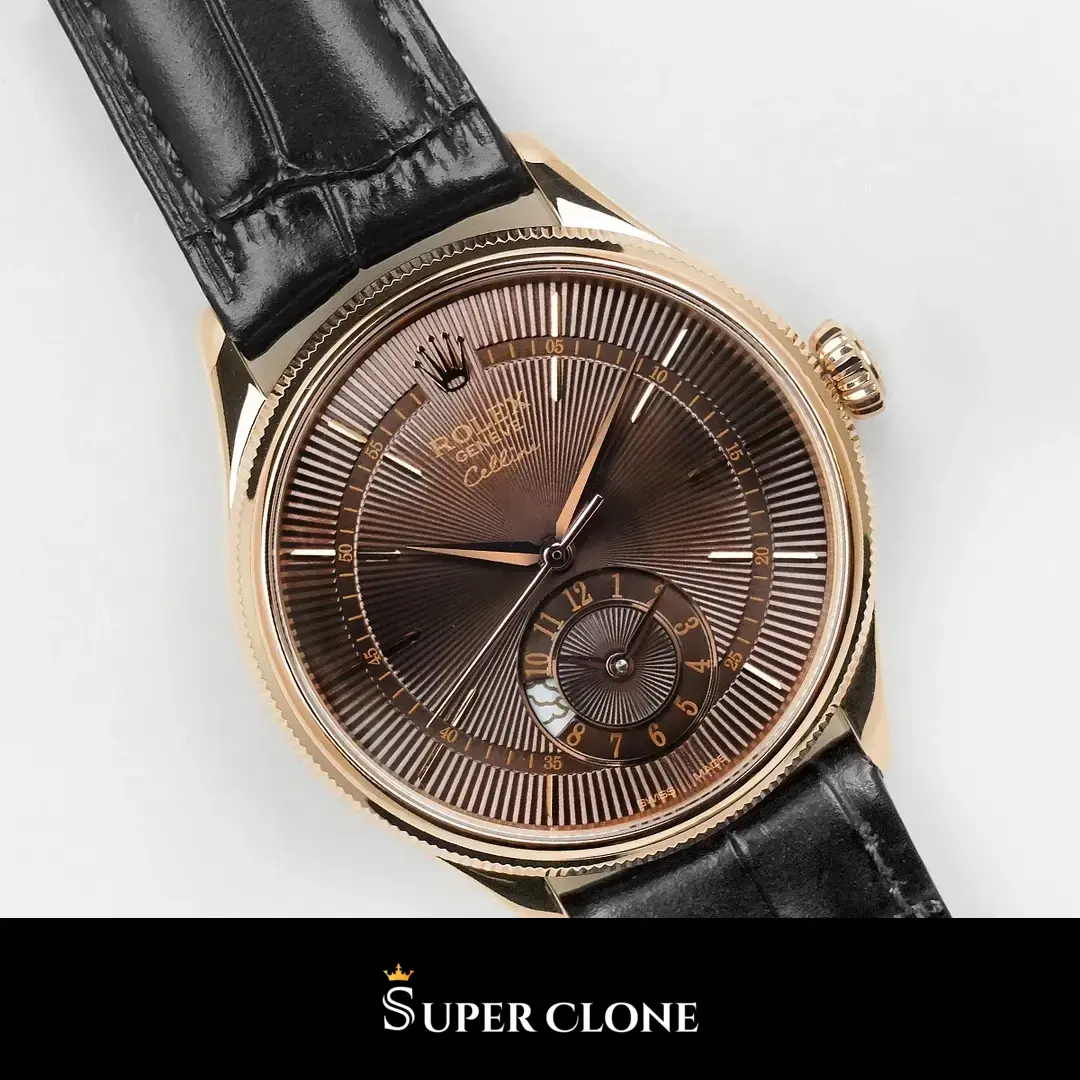 Rolex Cellini 50525 replica, vista de la corona