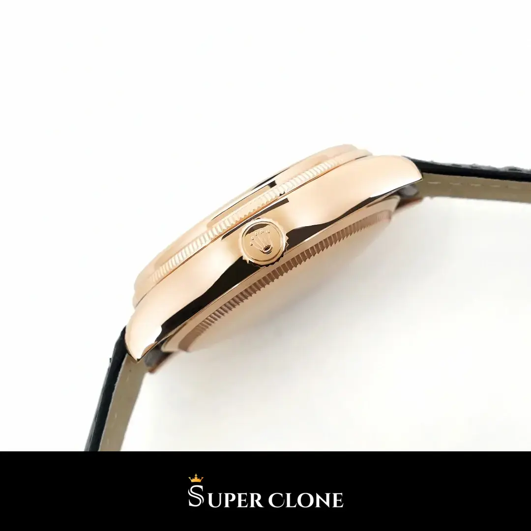 Rolex Cellini 50525 negro replica, esfera con índices