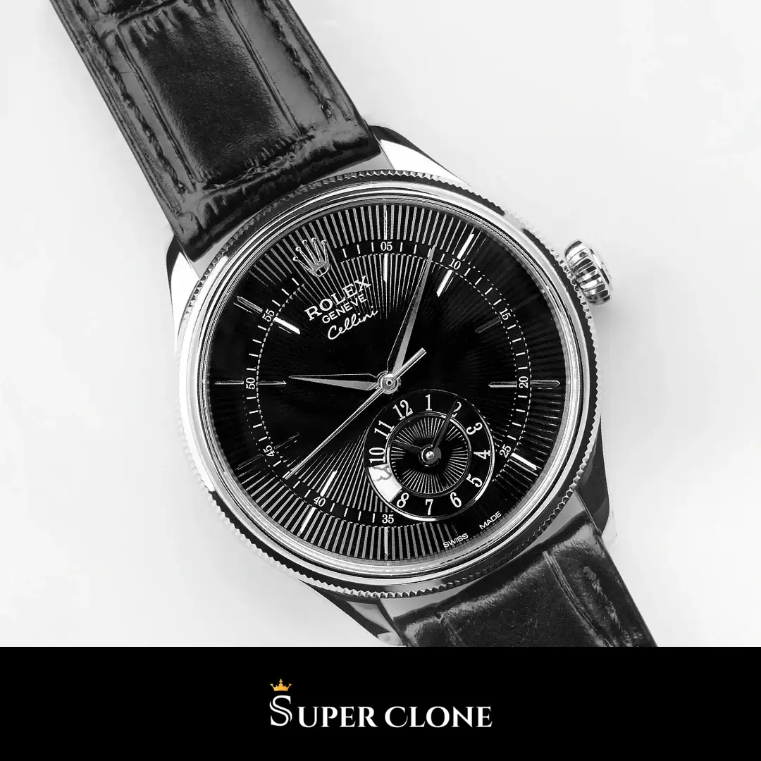 Rolex Cellini 50529 replica, números romanos en tono rodio