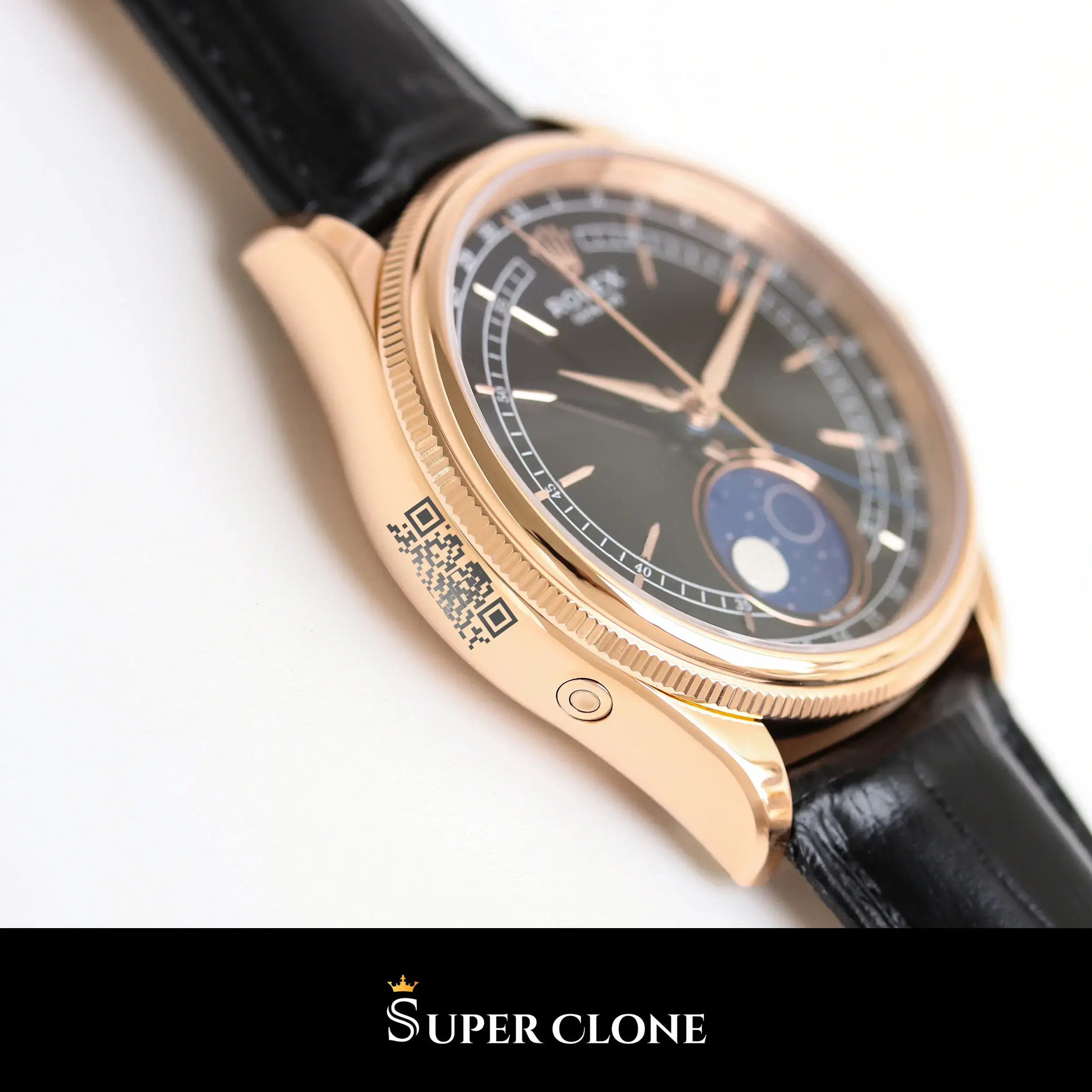 Rolex Cellini 50535 replica esfera negra, vista 2