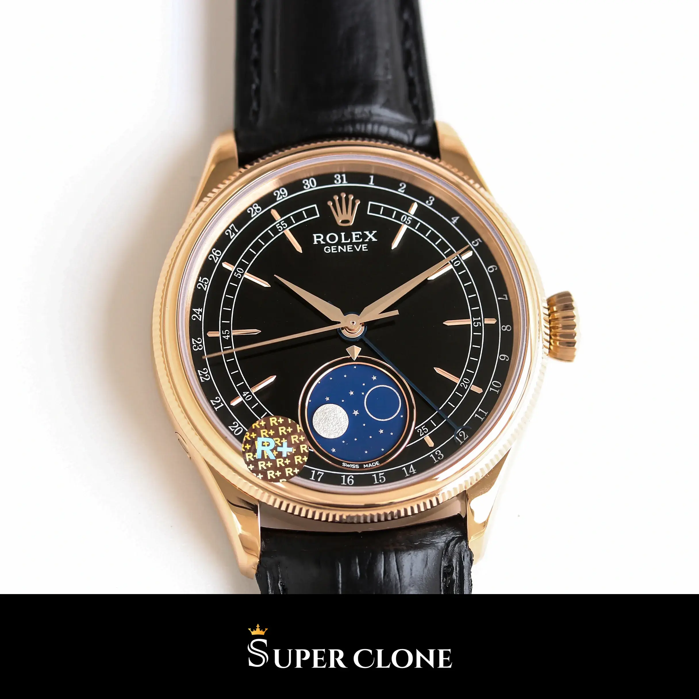 Rolex Cellini 50535 replica esfera negra, vista 7