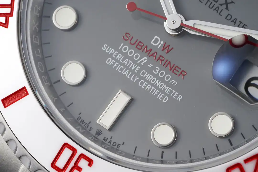 Submariner DIW Parakeet 116610LN replica, corona y caja, acero de 40 mm con segundero rojo