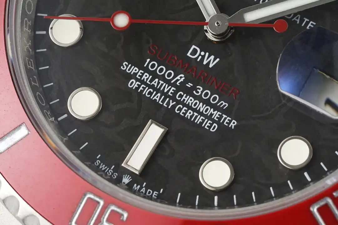 Rolex Submariner Parakeet 116610LN replica, detalle del brazalete, banda Oyster de acero
