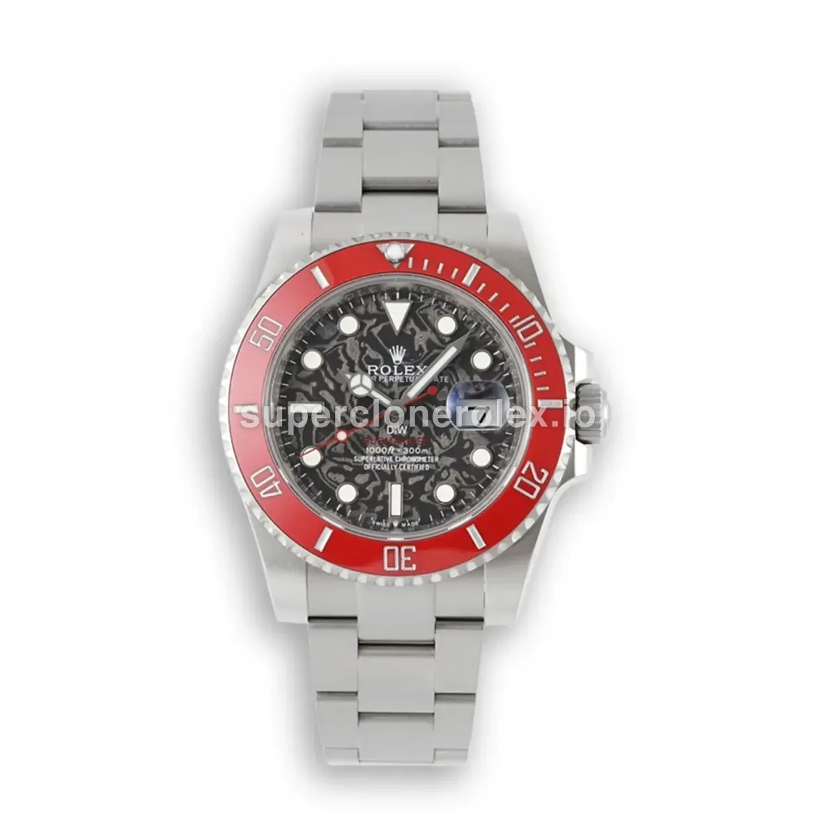 Rolex Submariner 116610LN réplica Miyota esfera jupiter negro — vista frontal