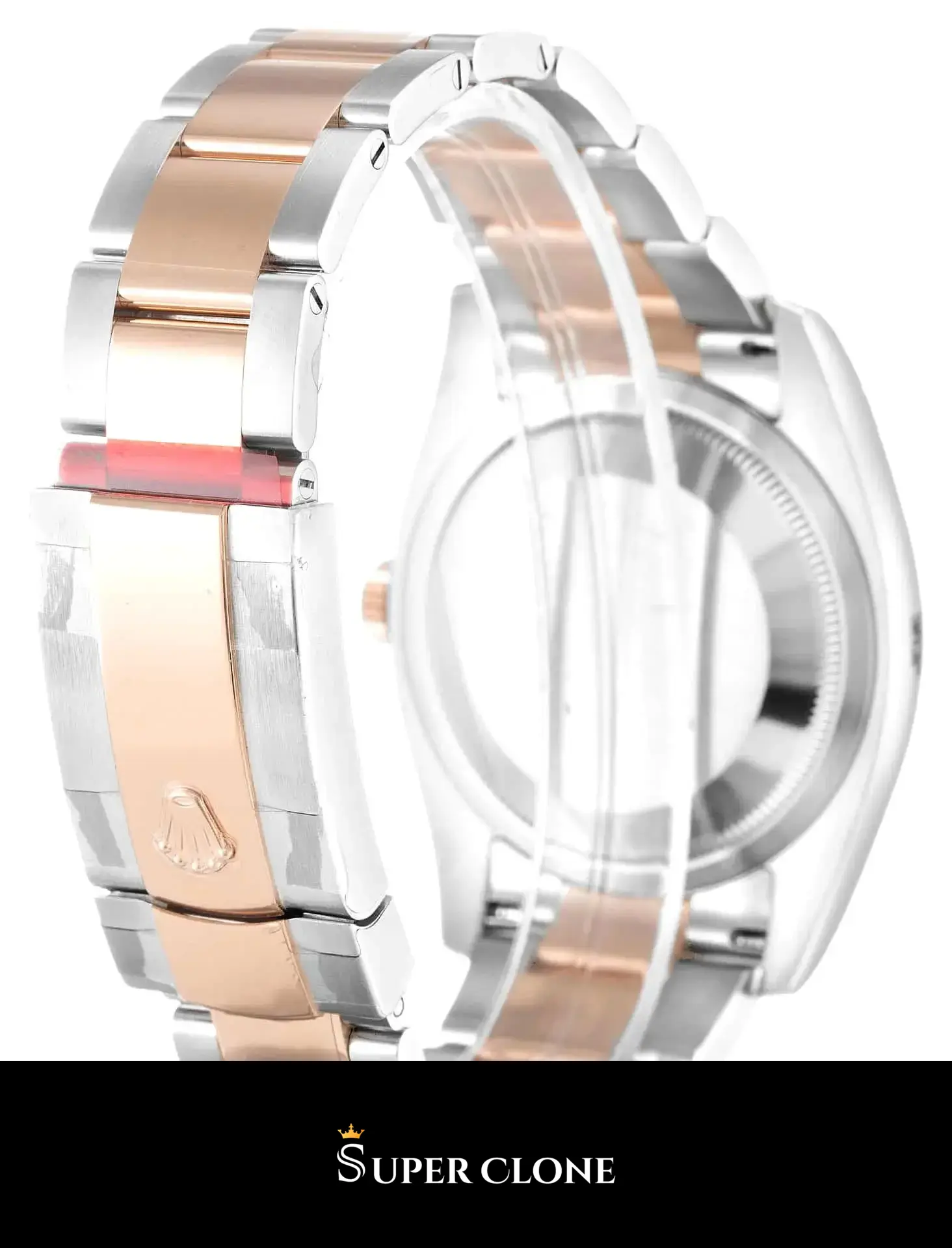Rolex Datejust 116201 replica, brazalete Oyster bicolor y bisel liso