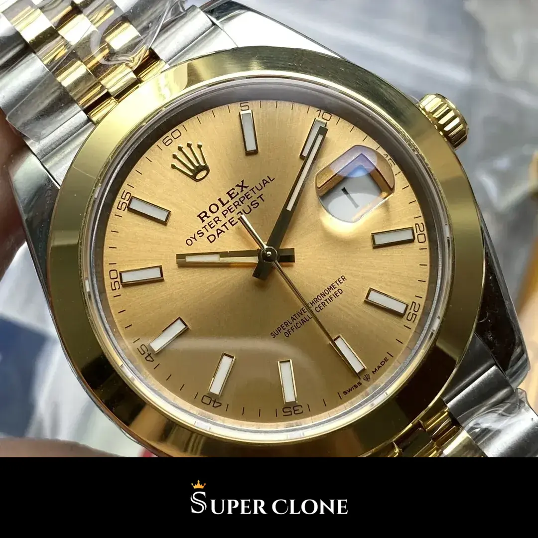 Rolex Datejust 126203 replica, fecha con Cyclops a las 3