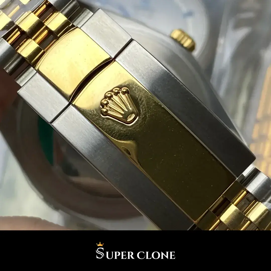 Rolex Datejust 126203 replica, esfera champán en la muñeca