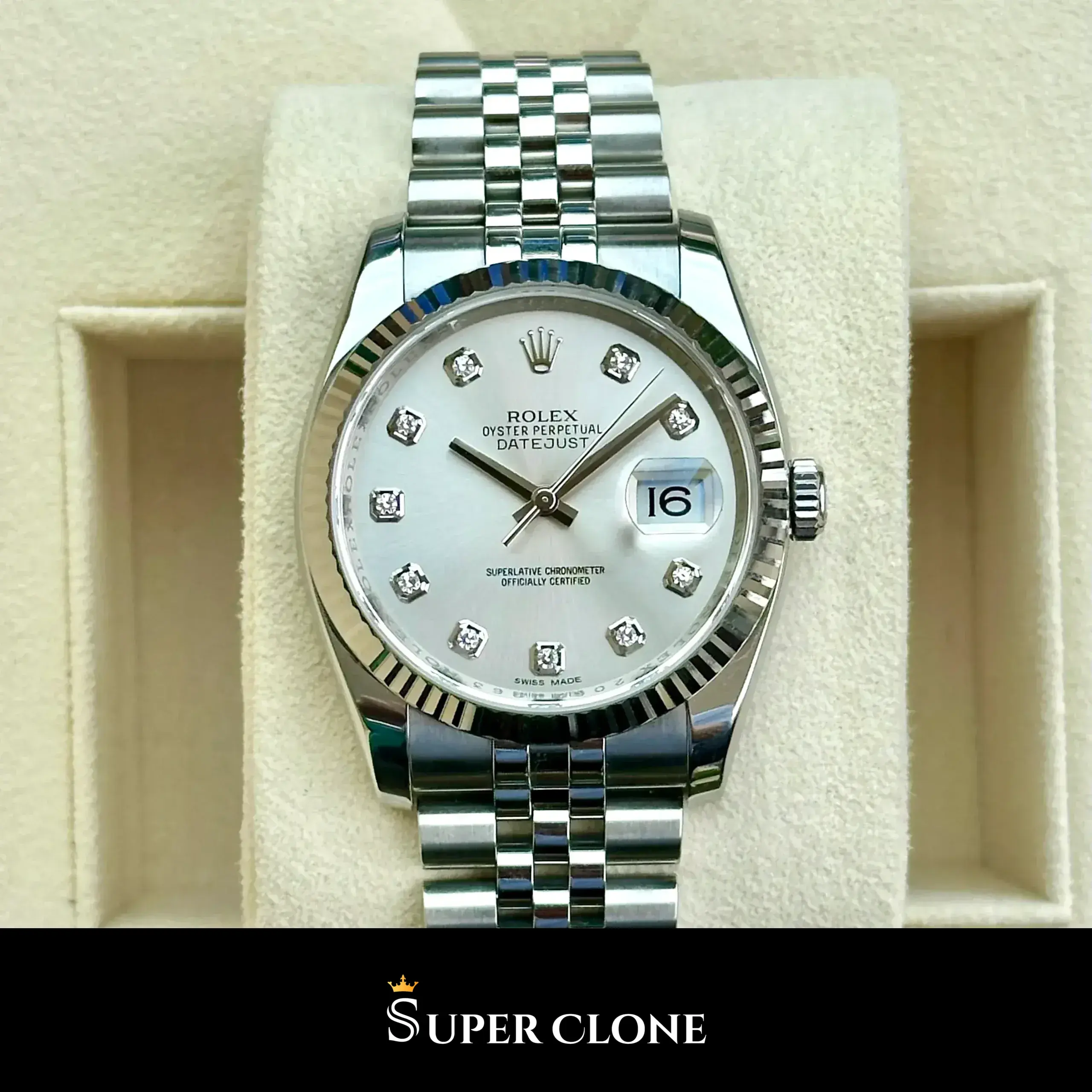 Rolex Datejust 126234 replica, brazalete Jubilee de cinco eslabones