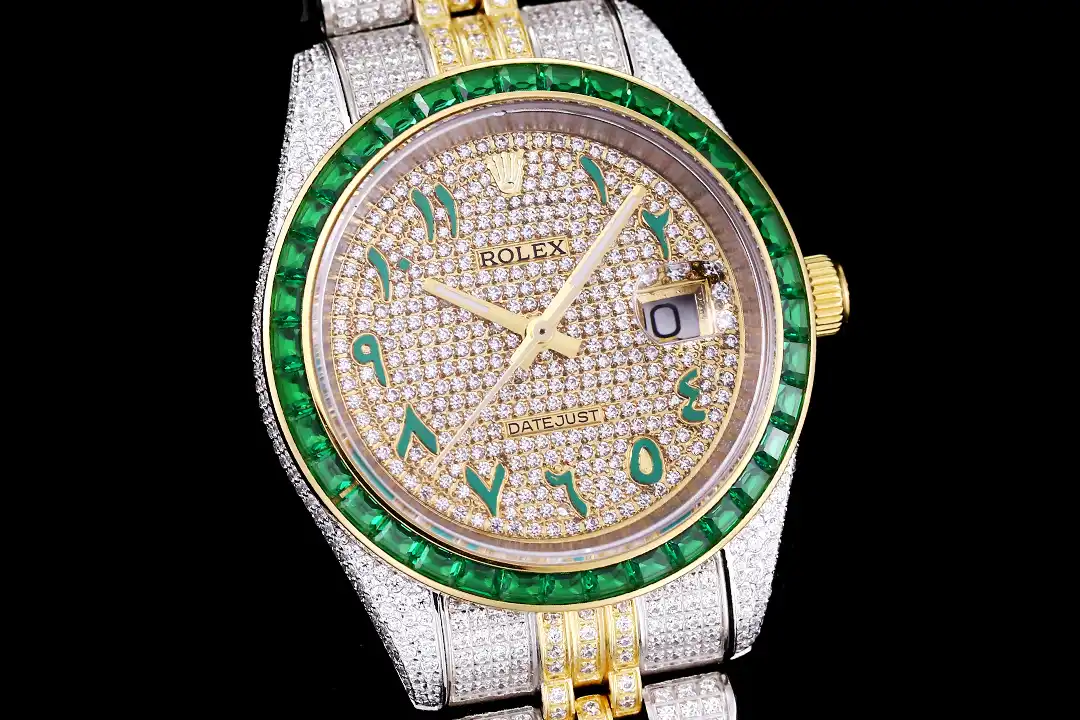 Rolex Datejust 126300 rolex replica esfera de diamantes, detalle del fondo de caja