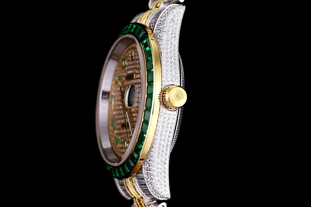 Datejust 126300 miyota replica esfera de diamantes, macro del bisel