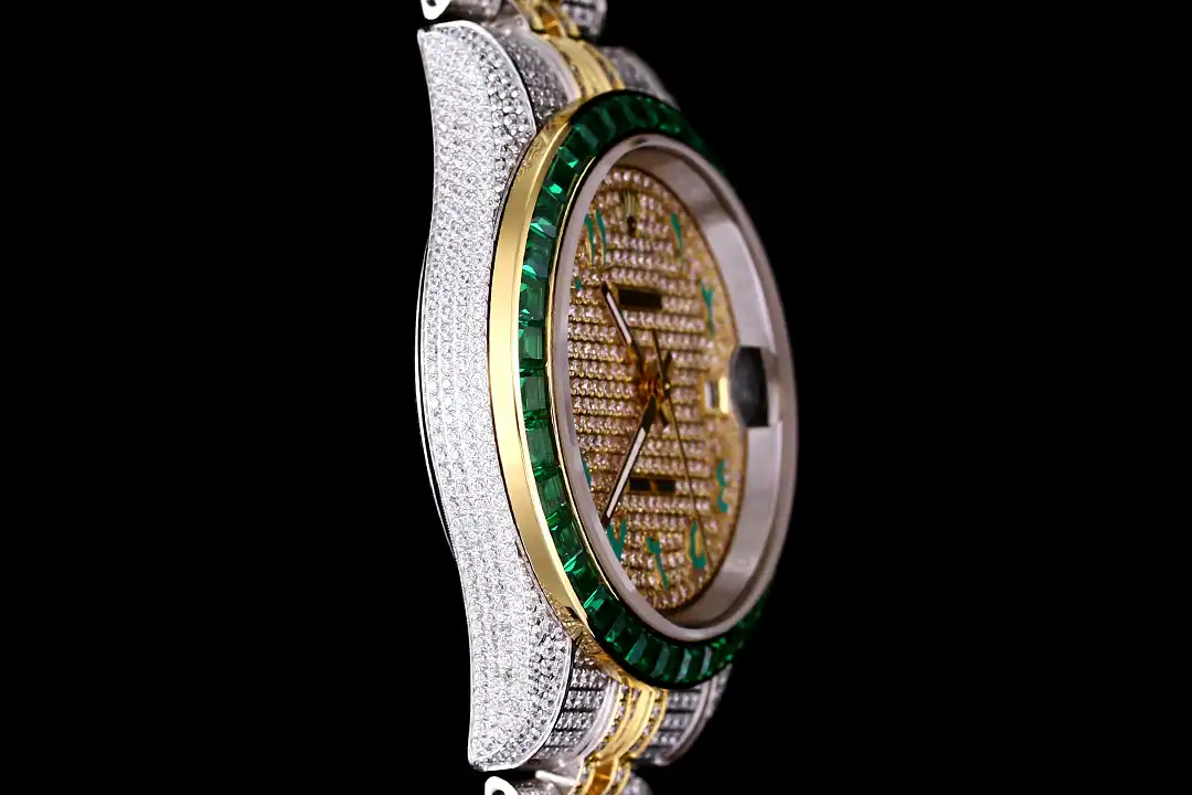 Rolex Datejust 126300 replica 41mm, detalle de corona y caja
