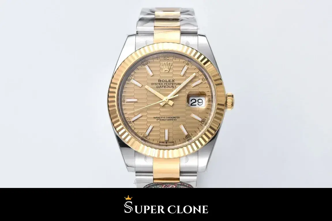 Rolex Datejust 126333 réplica champán, brazalete Oyster
