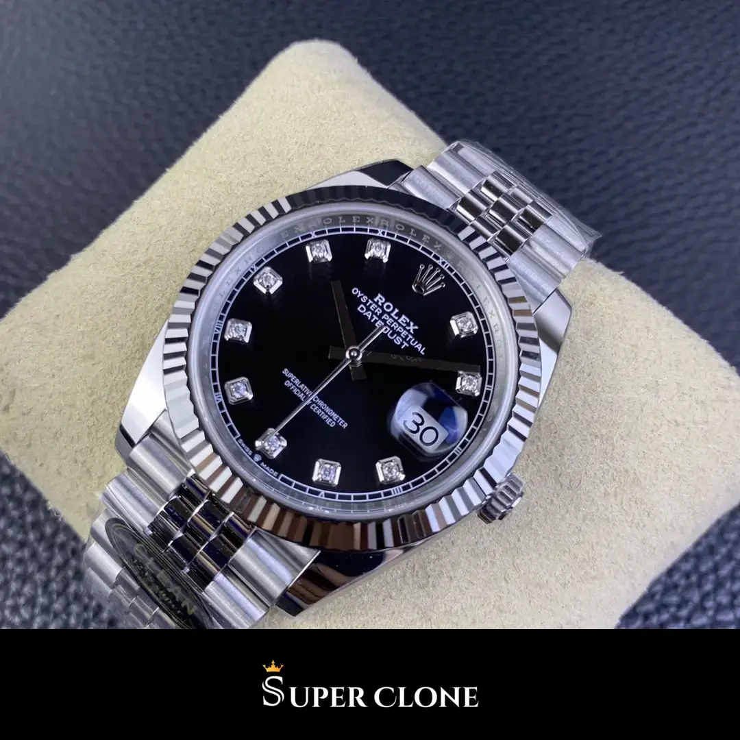 Rolex Datejust 126334 replica, marcadores de diamante, vista 6