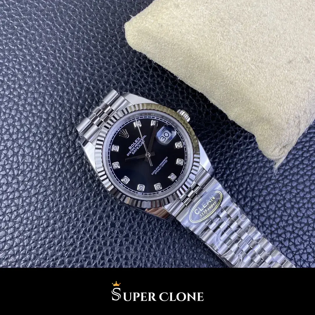 Rolex Datejust 126334 replica, fechador con Cyclops, vista 9