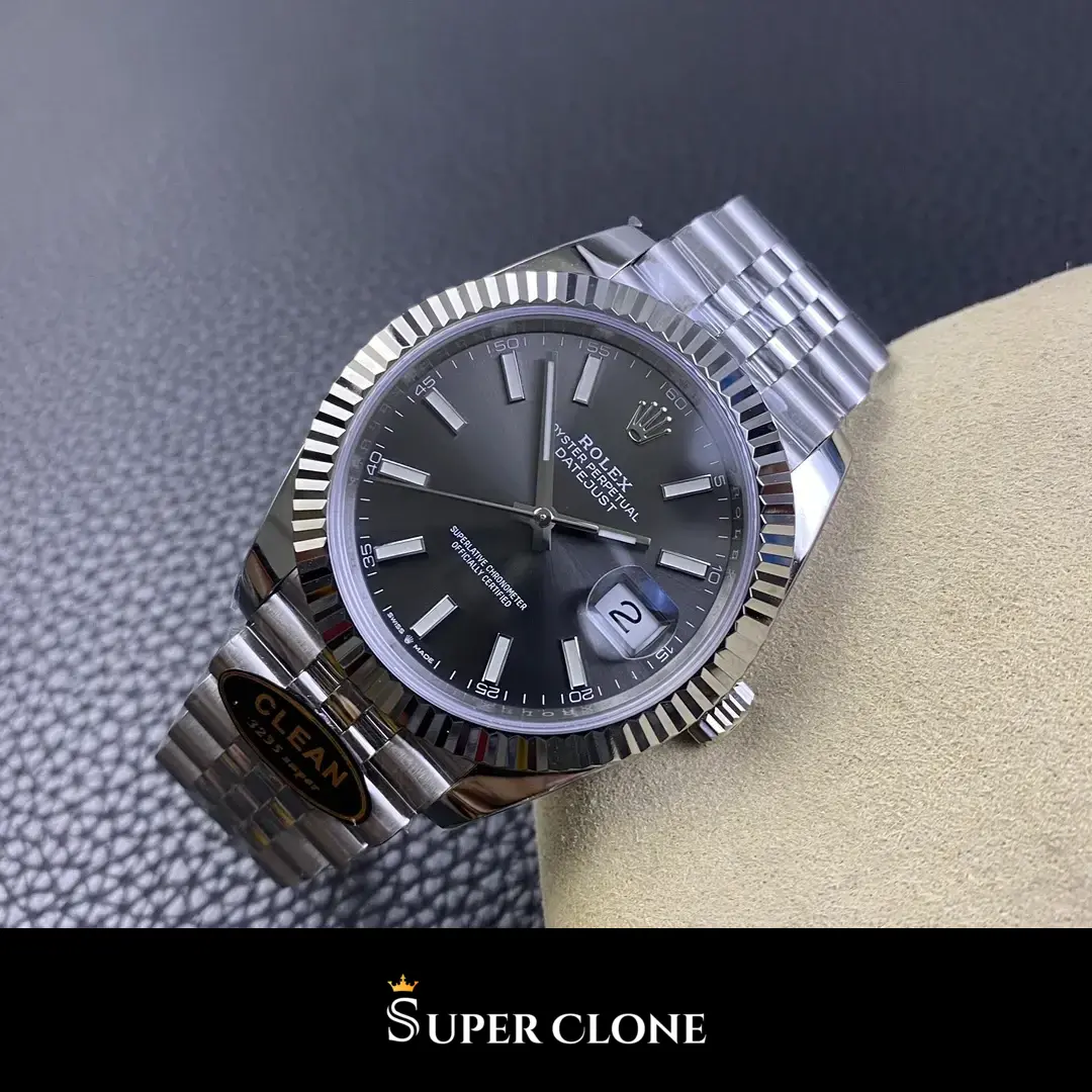 Rolex Datejust 126334 replica, vista 10, gris
