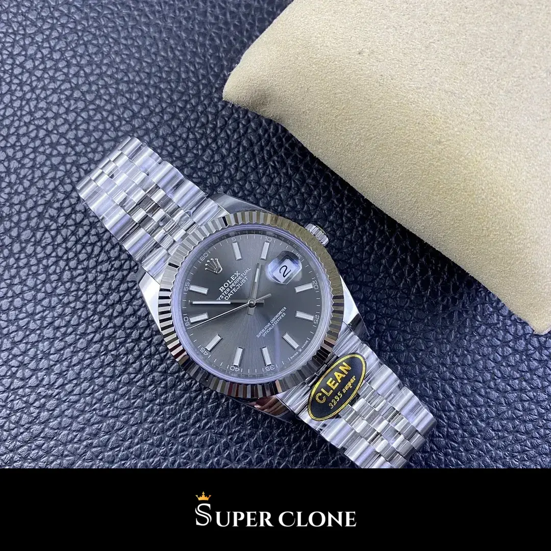 Rolex Datejust 126334 replica, vista 9, gris