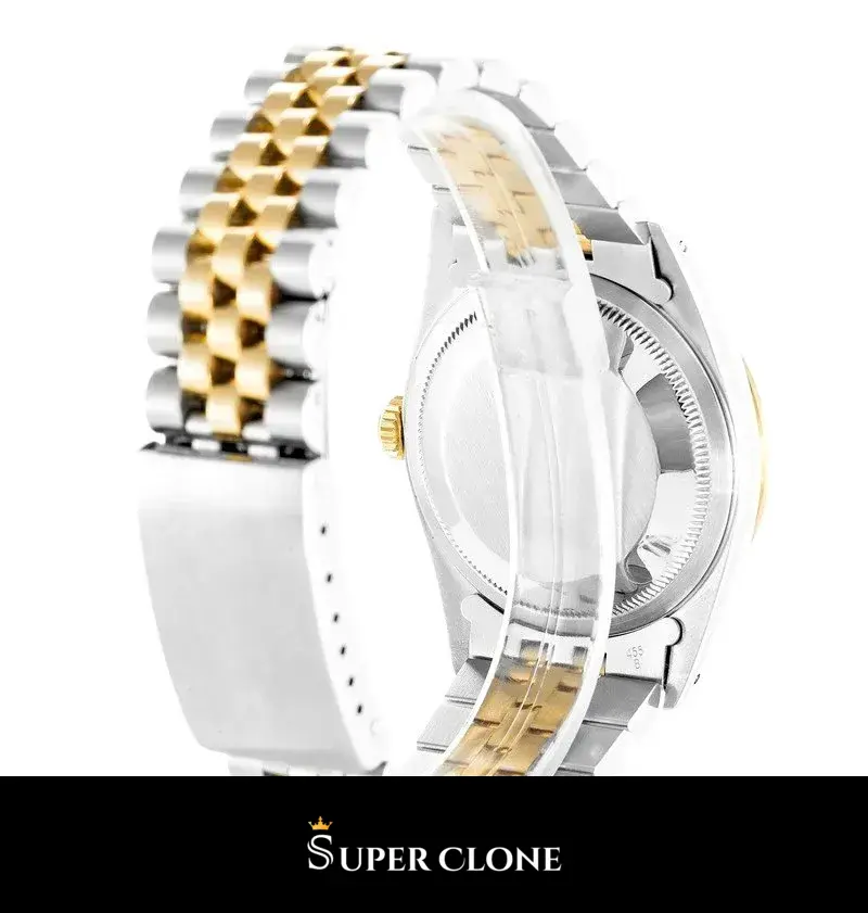 Rolex Datejust 16233 replica, esfera champán y fecha con Cyclops