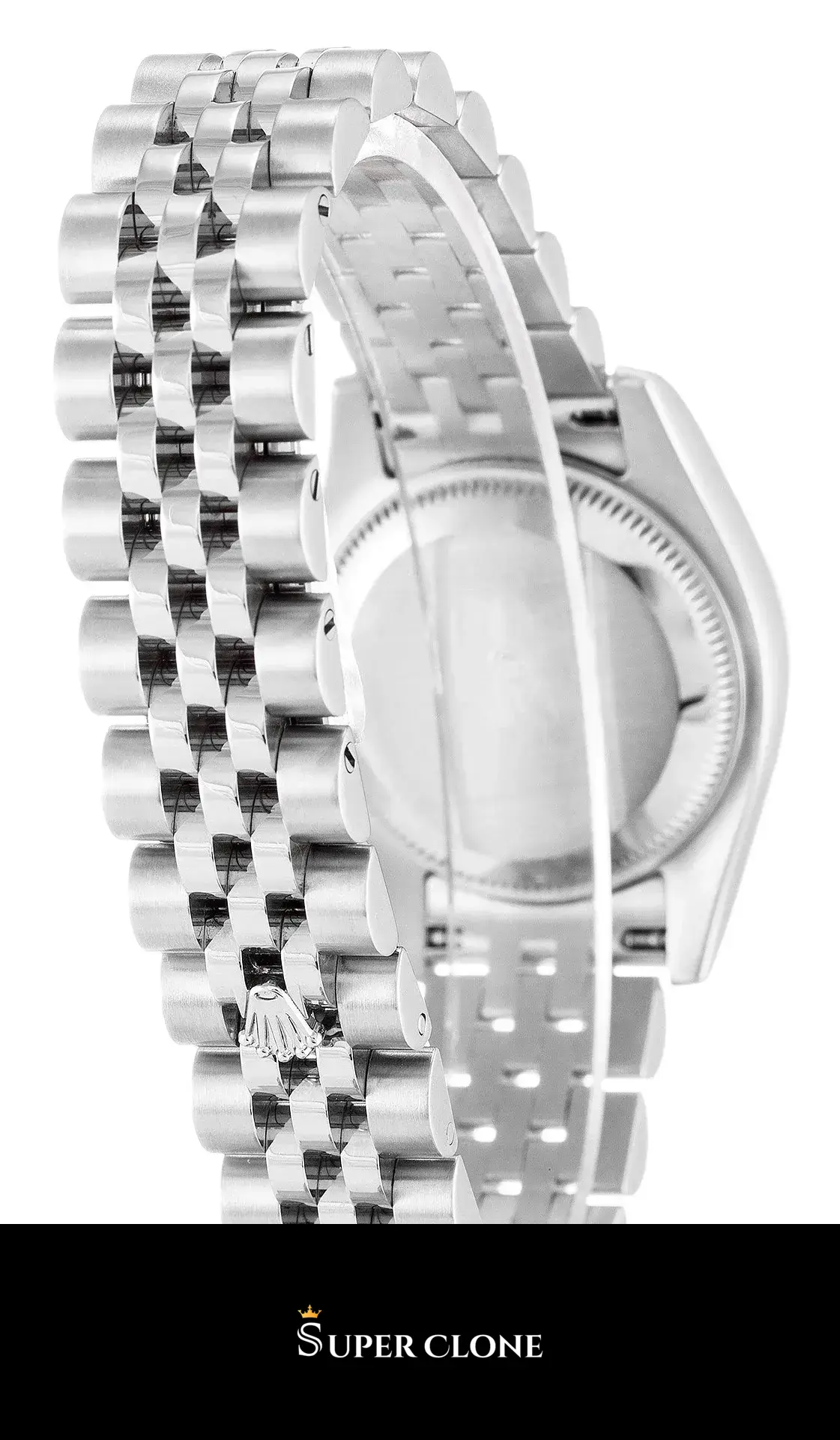 Rolex Datejust 179174 replica esfera blanca, detalle del brazalete Jubilee