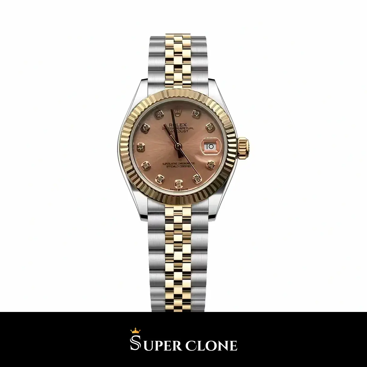 Rolex Datejust 278271 Everose Rolesor, esfera rosa con diamantes réplica