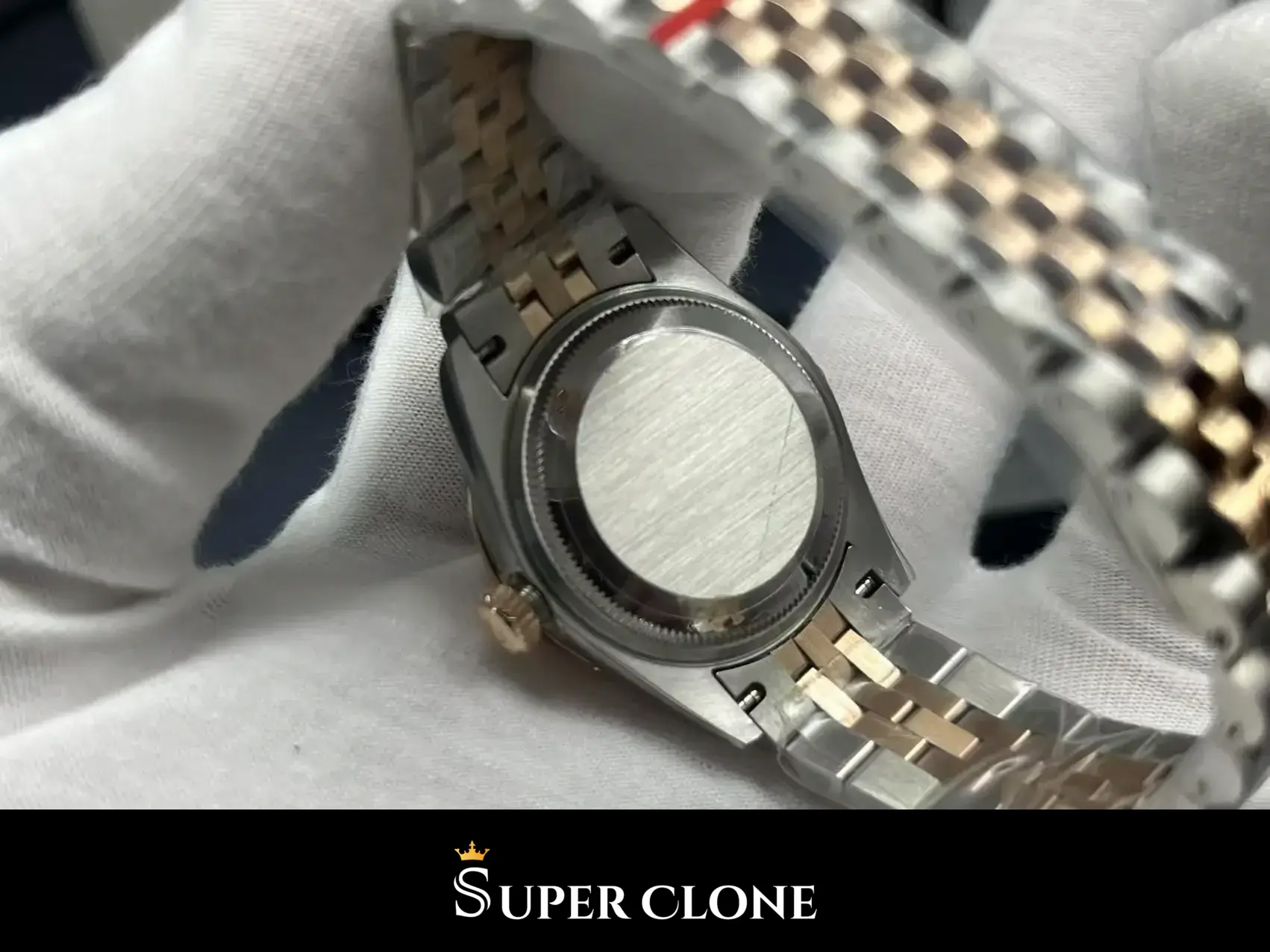 Rolex Datejust 278271 replica, brazalete Jubilee bicolor, vista 5