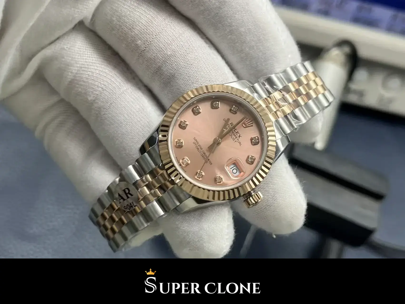Rolex Datejust 278271 replica, fecha y Cyclops a las 3, vista 8