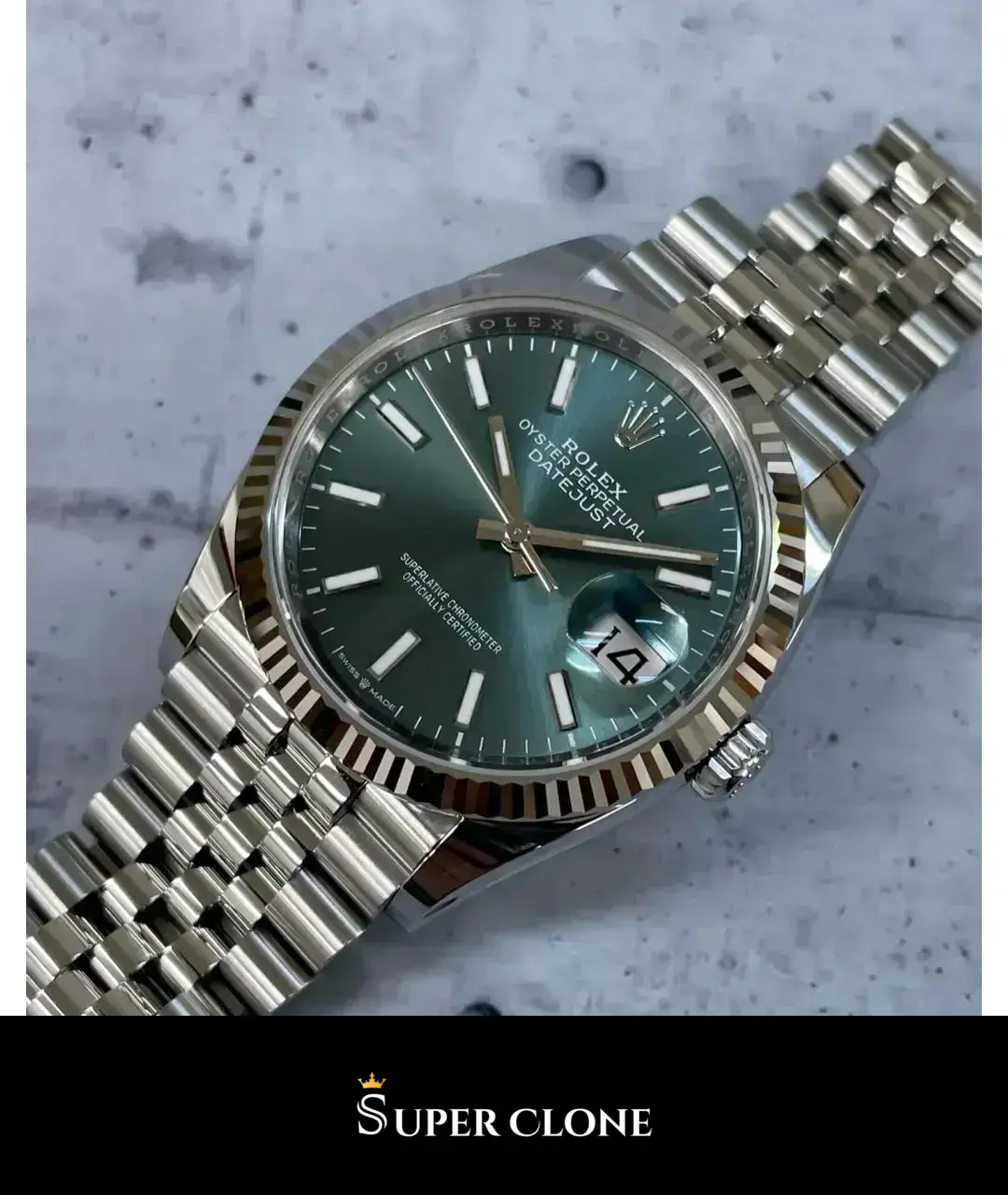 Rolex Datejust 278274 replica, detalle del fondo de caja