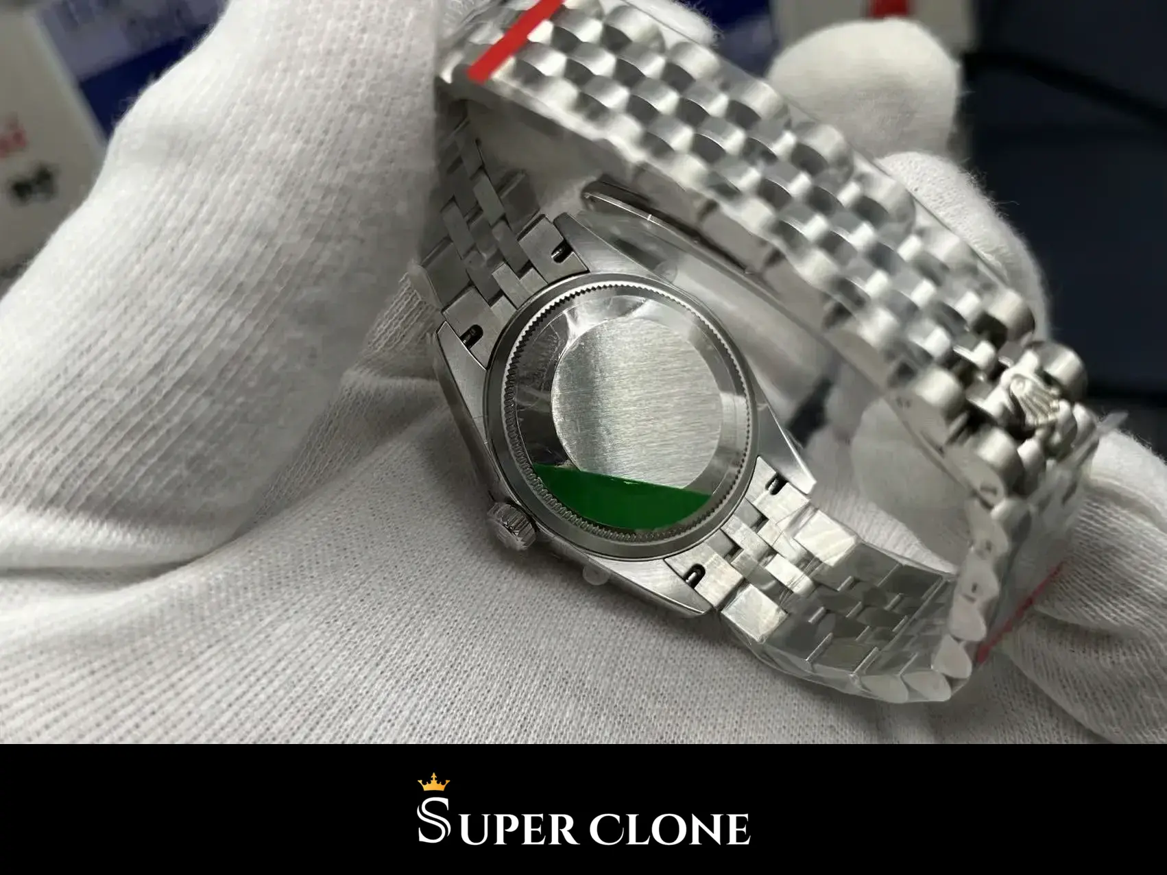 Rolex Datejust 278274 replica, perfil lateral, azul