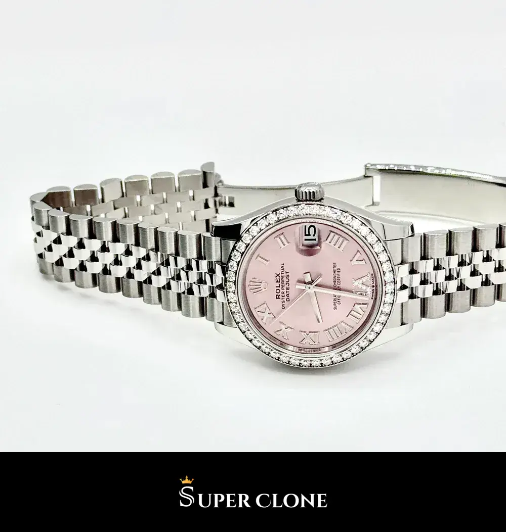 Rolex Datejust 278384RBR replica, vista lateral de la caja
