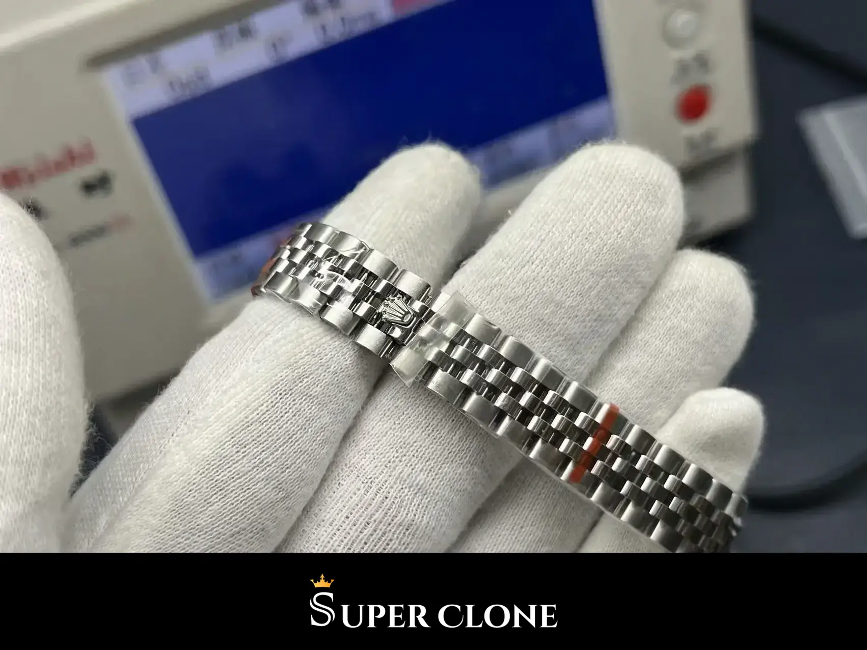 Rolex Datejust 279174 replica, esfera plateada, vista 3
