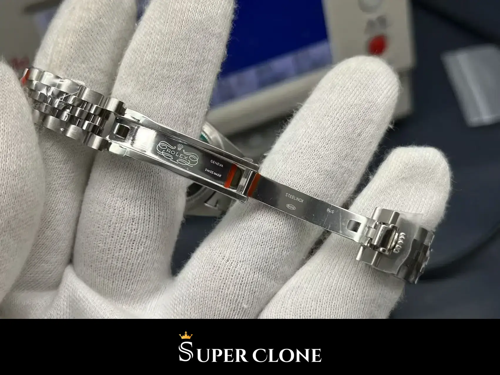 Rolex Datejust 279174 replica, esfera plateada, vista 6
