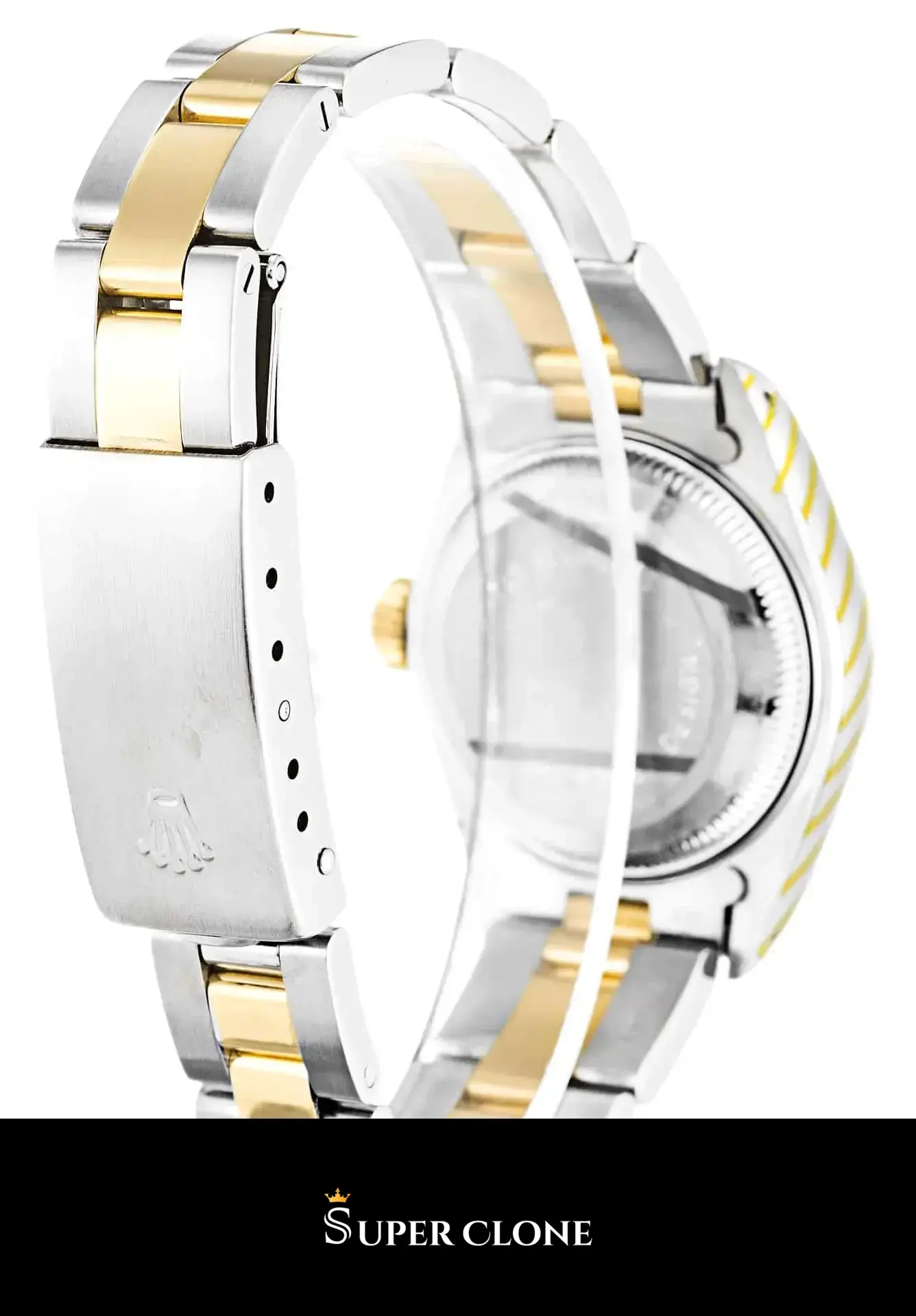 Rolex Datejust 69173 replica, detalle del brazalete Oyster bicolor