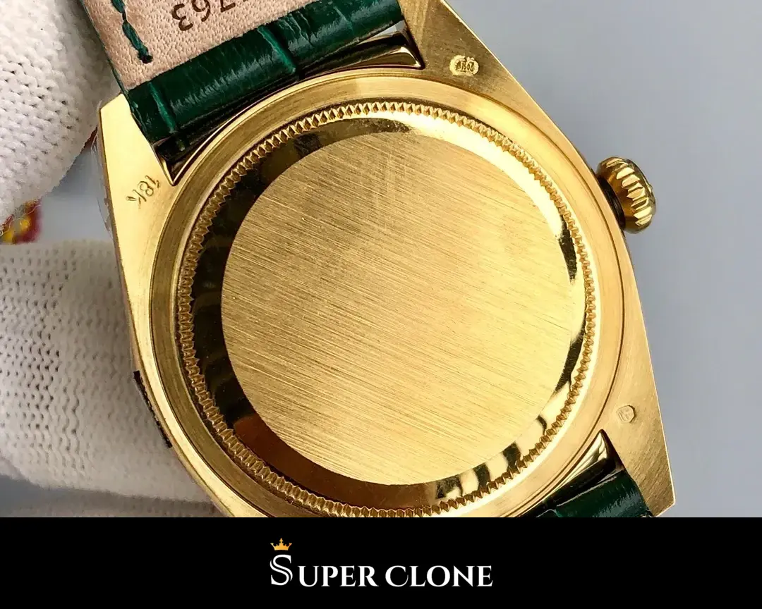 Rolex Day-Date 118138 replica, esfera verde, vista 4